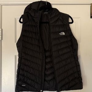 The North Face Quilted Black Vest with Hood